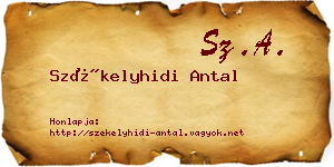 Székelyhidi Antal névjegykártya